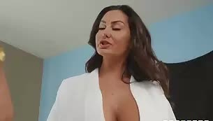 God blessed busty Latina with black step son