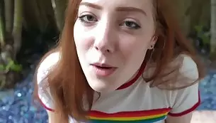 Naughty redhead teenie asks for trouble